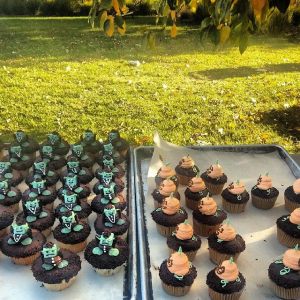 Student-made cupcakes at the Kendall College Fall Picnic.
