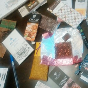 Discussing and sampling the goods at a bean-to-bar meeting I held with one of my chocolate consulting clients