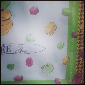 Sweet and chic: macaron scarf at Laduree NYC