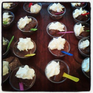 Frozen hot chocolate minis at Graham's 318