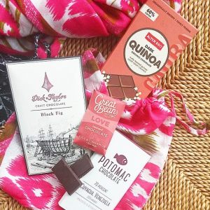 One of my Chocolate Uplift "Sweet & Chic" gift sets, available at my speaking engagements or on my website