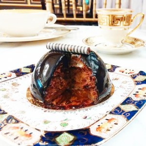 Louvre cake at Mariebelle NYC