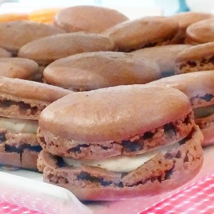 Delightful hot chocolate macaron at Toni Patisserie