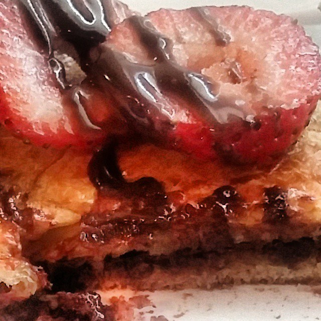 grilled chocolate croissant