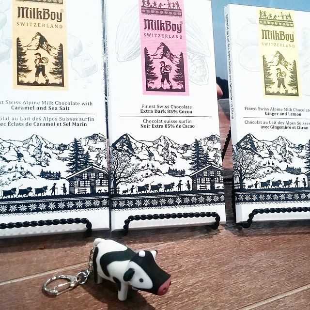 Made in Switzerland, finished in Brooklyn, organic and accessible Milkboy Chocolate