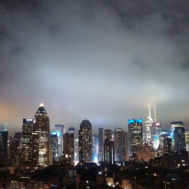 View from Ink48, looking out over Hell's Kitchen toward Times Square