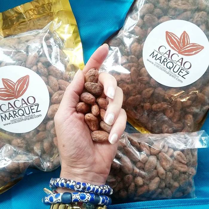 Venezuelan cacao from Cacao Marquez, which the owner gave me at the Festival, to sample for and with clients, after we'd connected on instagram